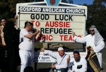 Far-right group storms an Australian church service, mocks Muslims
