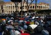 Muslims stage protest prayers near Rome’s Colosseum