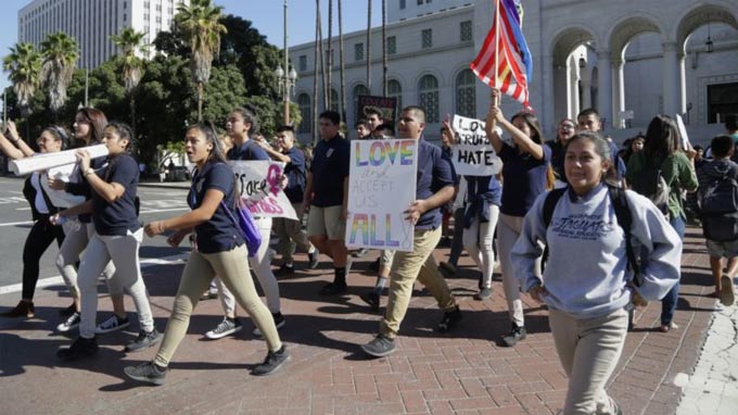 Students Walk Out, Call for 'Sanctuary Campus'
