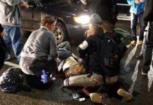 US police hunting man who shot anti-Trump protester