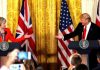 Donald Trump 'committed to NATO', says May in US visit