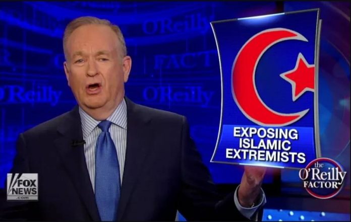 The Real Founders of Fake News American Islamophobes Right-wing pundit Bill O'Reilly rails against “Islamic extremists” on his former news commentary show, The O'Reilly Factor. (Fox News)
